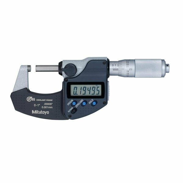 Beautyblade 0-1 in. Digimatic Micrometer with 25.4 mm IP65 Friction Thimble SPC Output BE3718922